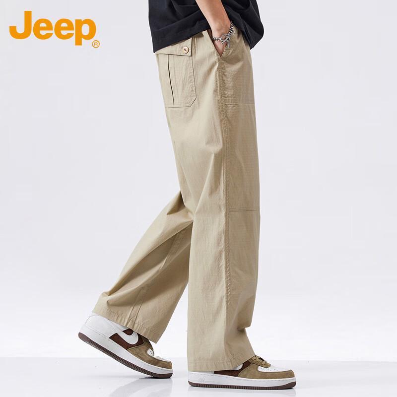 

JEEP Men s Loose Straight-Leg Workwear Trousers 4XL