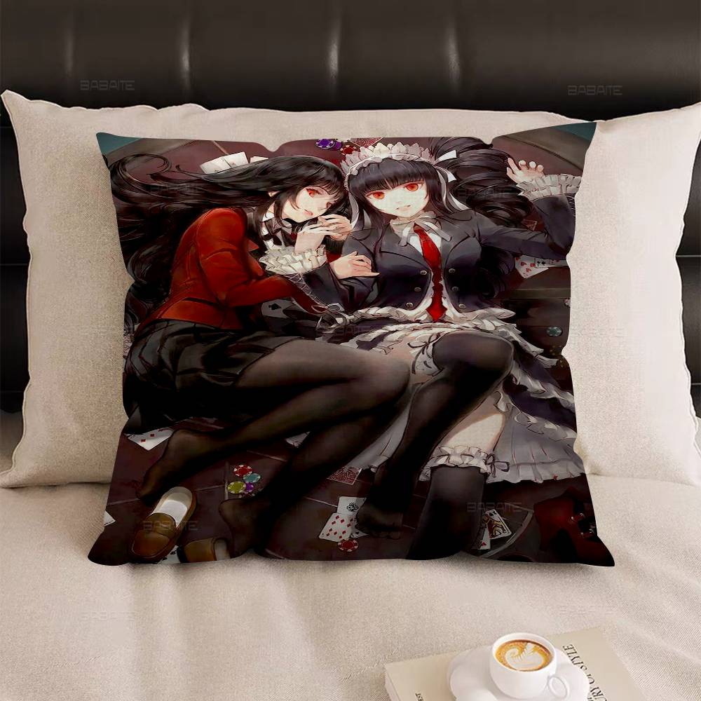 K-Kakegurui Y-Yumeko J-Jabami Cushion Cover Decorative Pillow Sofa Home Decor case pillow cases