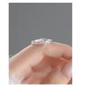 Adjustable Ring With White Gold Plated Zircon Stone Minimalist Geometric Design Women 2025