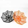 Halloween Decorative Fruit Plate, Halloween Spider Web Candy Basket, Black Orange Candy Bowl, Plastic Candy Box