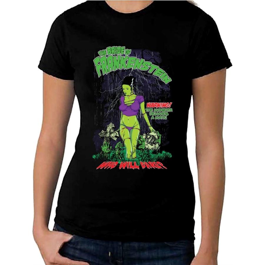 Женская футболка «Невеста Франкенштейна: Кто посмеет» (Средний, Черный) XXXXXL разноцветный