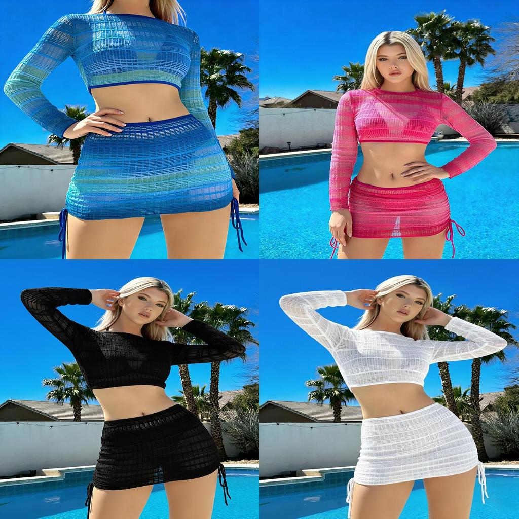 Womens Bikini Swimsuit Set With Polyester Fabric For Water Sports And Beachwear