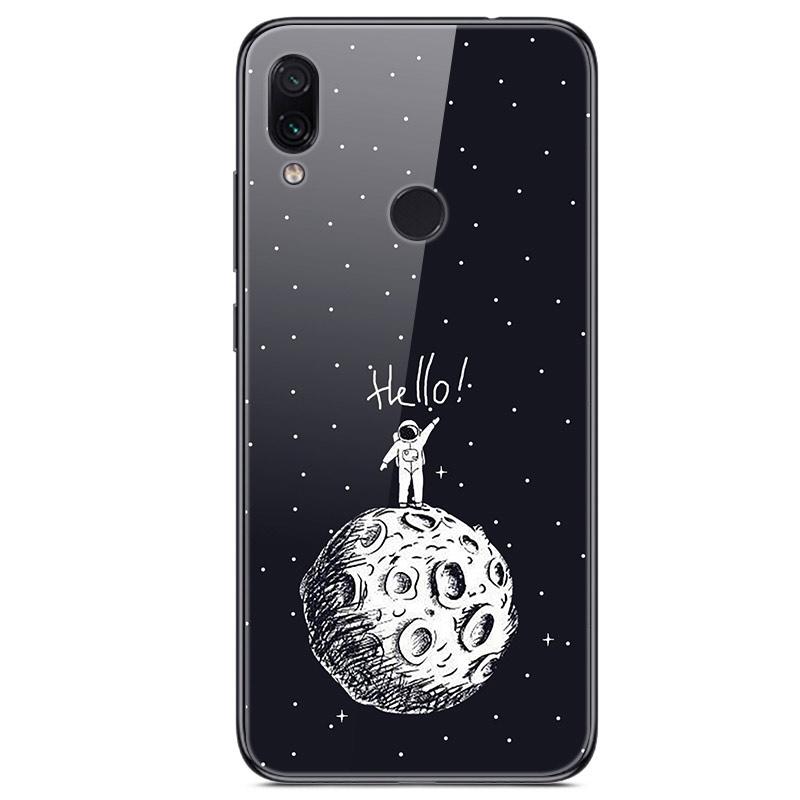 For Xiaomi Redmi Note 7 Case Tempered Glass Hard Back Cover For Xiomi Redmi Note7 Phone Cases Soft Bumper On Redmi 7 7A Redmi7