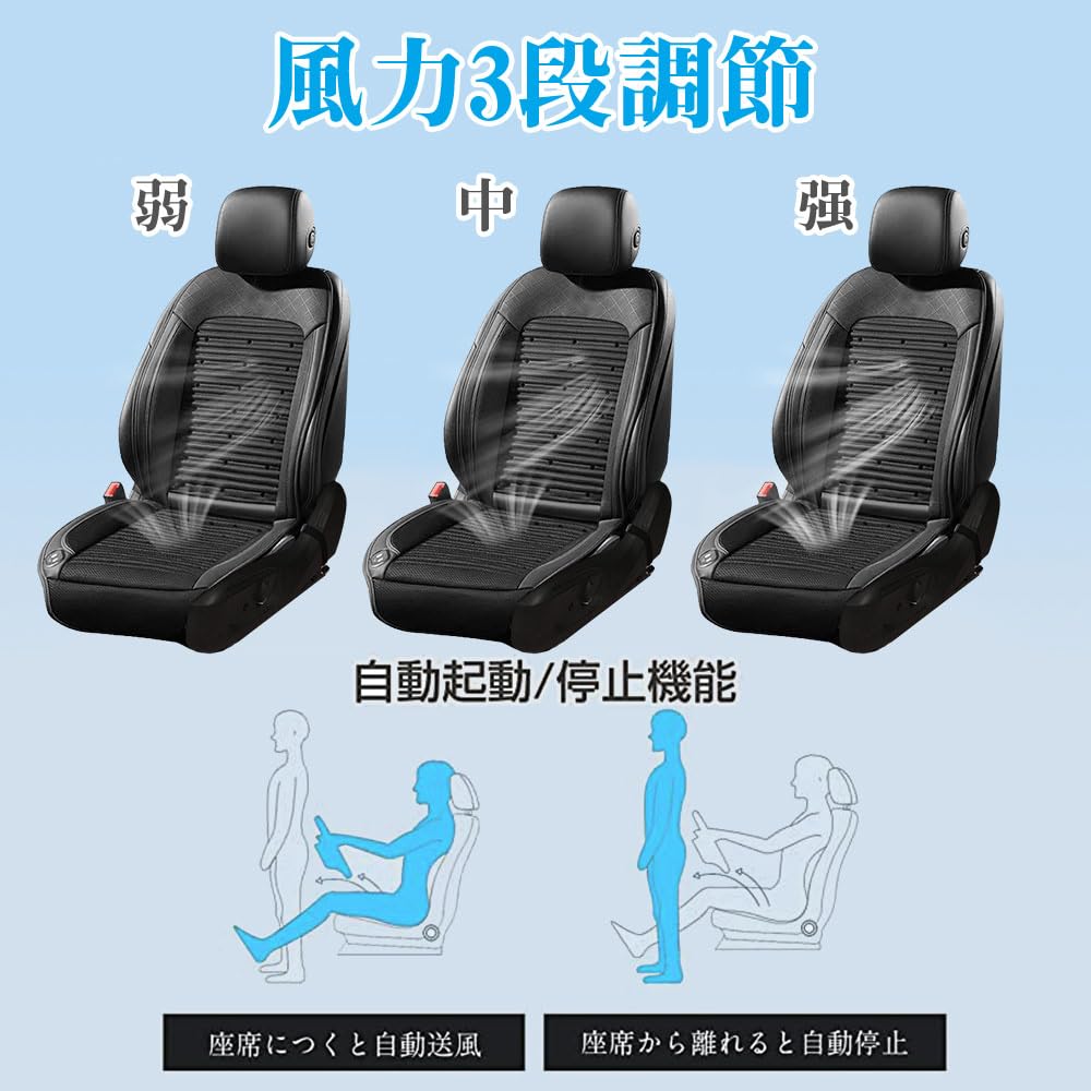 Ceskony Seat with 2 Large 2025 Summer Limited Edition 48 Cool Air 3 Levels of Automatic 2 USB Charging DC12V Air Car Car Seat Seat Passenger Easy Heat