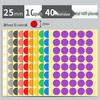 Mixed Color Round Dot Sticker Labels - Available in 10, 16, and 20 Vibrant Colors