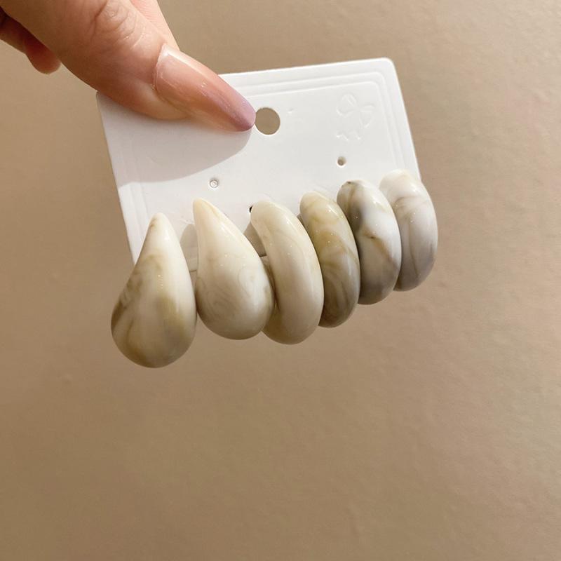 Retro Hong Kong Style Silver Needle Leopard Print Circle Earrings Light Luxury High-end Temperament Earrings Niche Earrings Women