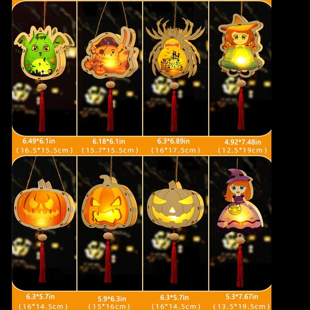 Glowing Halloween Lantern DIY Luminous Handmade  Lantern Halloween Pumpkin Lantern  Party Prop