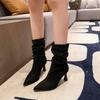 Fashion Stiletto Ankle Boots for Women In Autumn and Winter New Pointed Toe Boots Sexy Star Diamond Decorated Designer Boots for Women