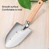 Garden Hand Trowel Heavy Duty Polished Stainless Steel Garden Shovel with Wooden Handle Digging Transplanting Shovel