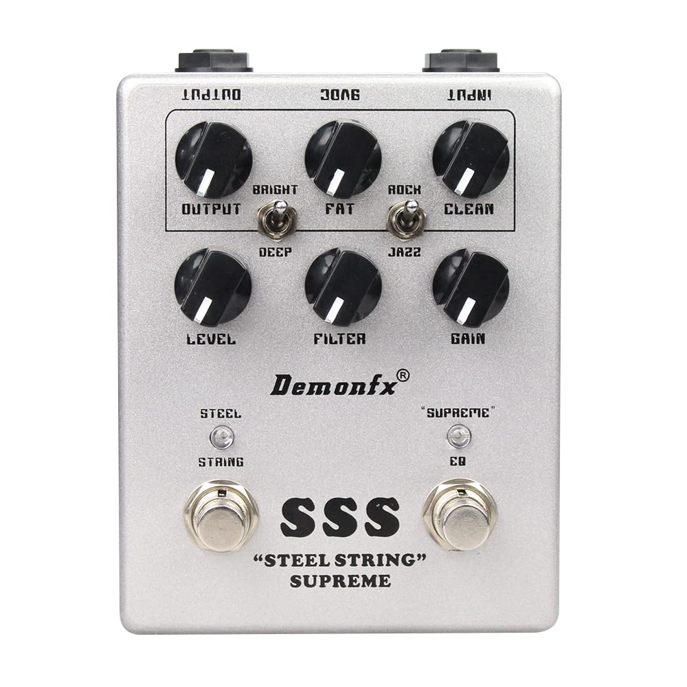 Demonfx SSS STEEL STRING DRIVE PREAMP Overdrive Preamp Guitar Effects Pedal SUPREME/OVER