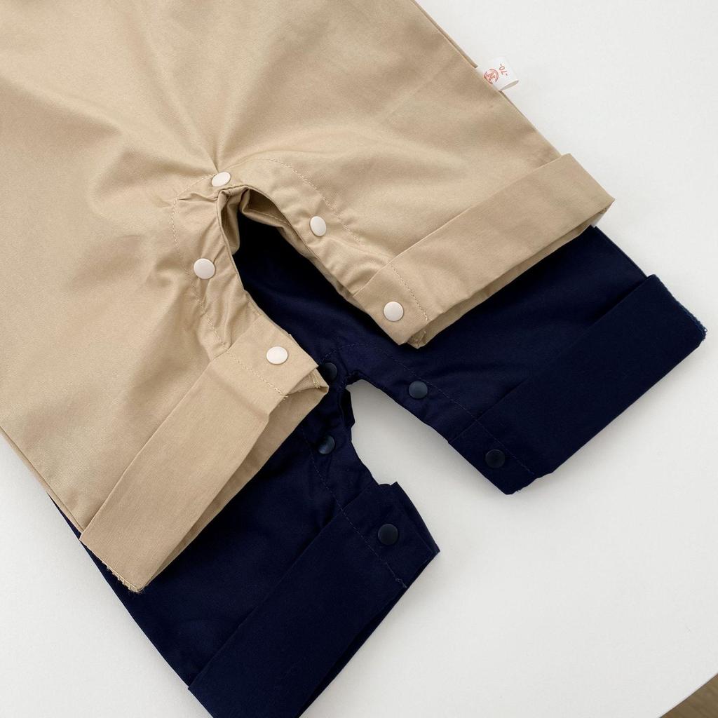 Body Estivo Unisex da Piccolo Gentiluomo per Bambino: Tuta con Cappuccio Stile Coreano con Cravatta a Fiocco, Puro Cotone Classe A