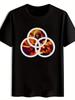 Tricou One-piece Imprimat cu Design Vintage Rock Band