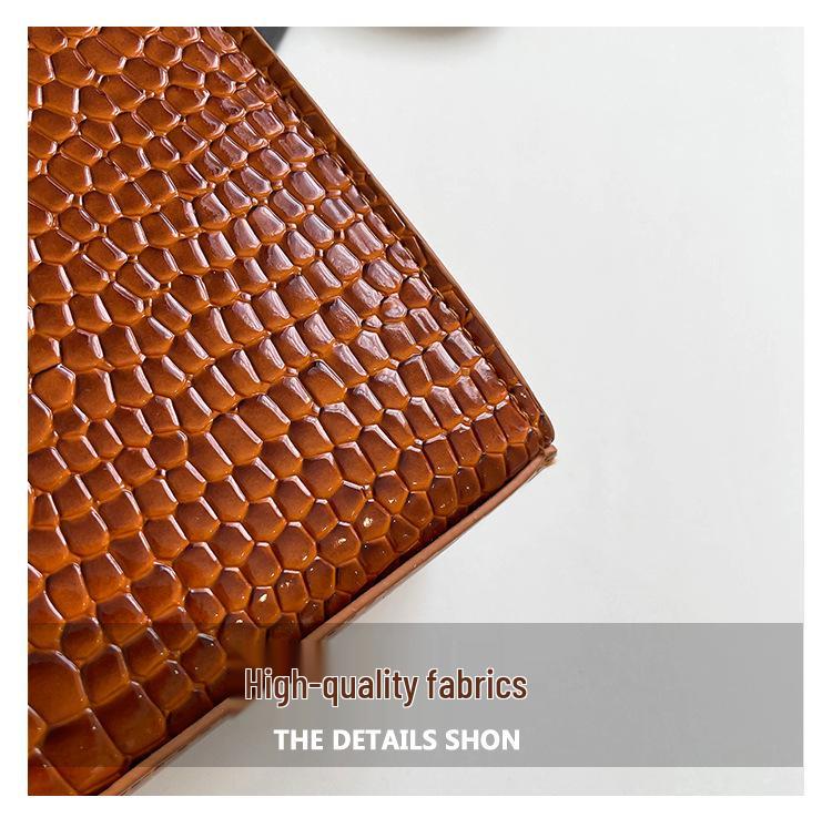 2025 Podzimní Minimalistická Retro Crossbody Taška přes Rameno s Krokodýlím Vzorem