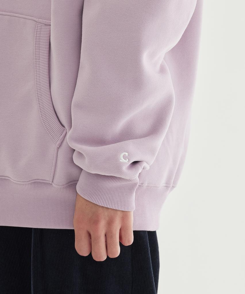 Small Logo Fleece-Lined Hoodie Light Purple