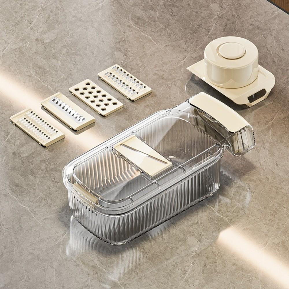 5 Interchangeable Blades Vegetable Cutting Tool Manual Operation Vegetable Slicer Food Preparation