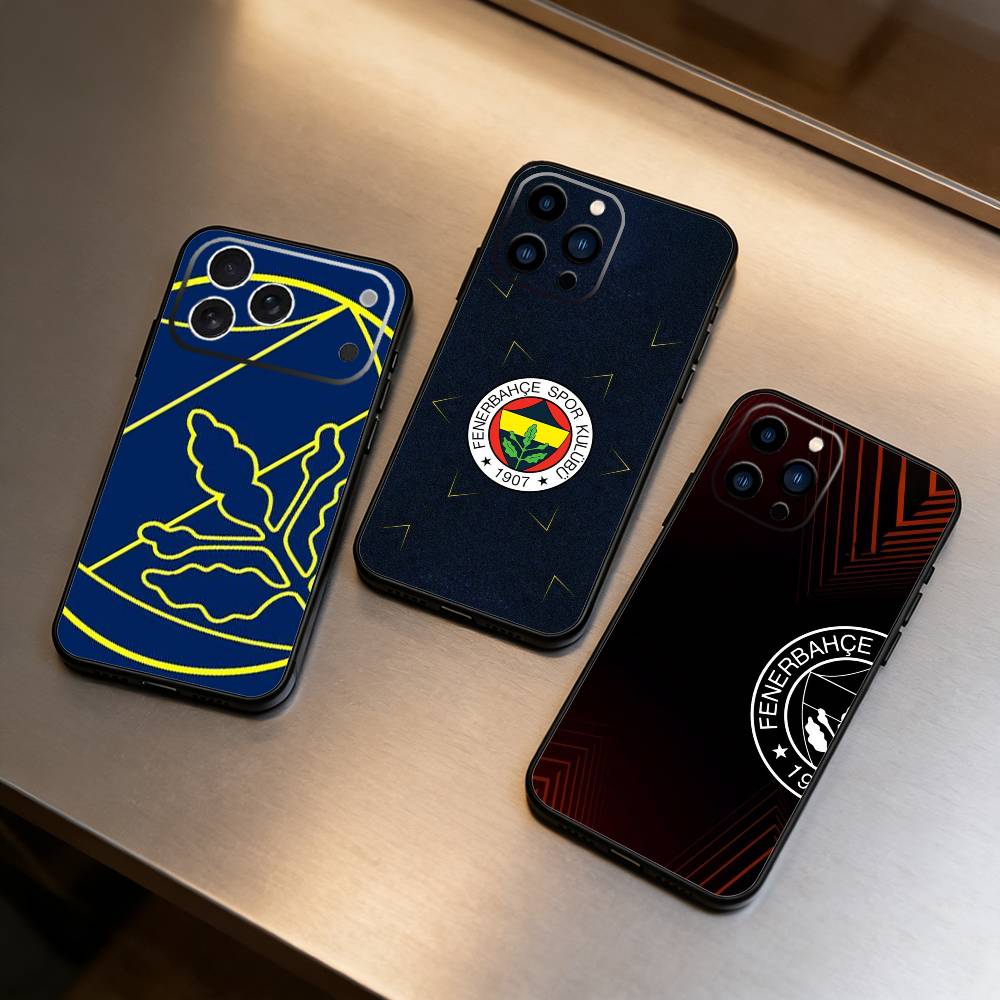 Coole O-Truthahn Fenerbahce-Muster Handyhülle Für iPhone 16,15,14,13,12,17,Pro Max,Plus Silikon Schwarze Hülle