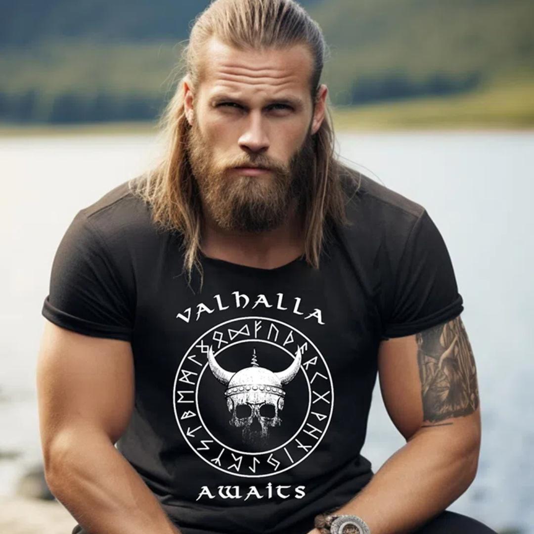 

Футболка с топором викинга, футболка с норвежским юмором, летняя повседневная мужская футболка, уличная мода, короткий рукав, спортивная мужская футболка для активного отдыха 6XL
