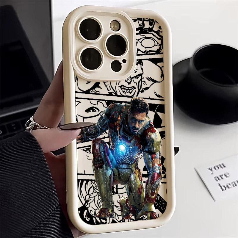 Cool Ironman Marvel Iron Man Phone Case For iPhone 17E 11 12 13 14 15 16 17 Pro Max Fundas 17 Air Plus 16e 13 Silicon Back Cover