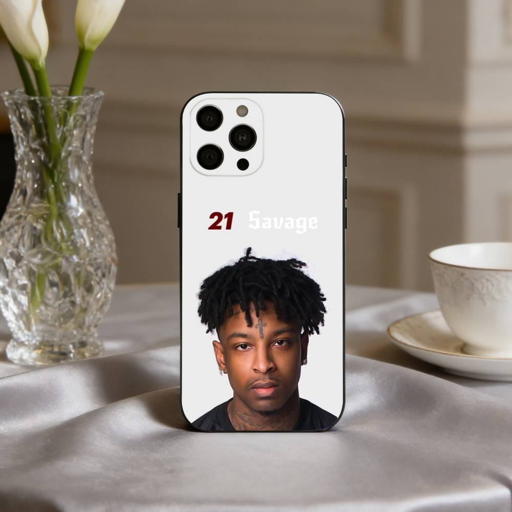 Cool Rapper 21 S-Savage-E Phone Case For iPhone 17,16,15,14,13,12,11 Plus,Pro Max,XS,Soft Silicone Black Cover