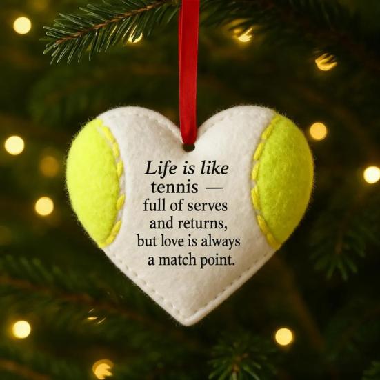 Heart-shaped Baseball Ornament Sporty Christmas Tree Hanging Pendant Birthday Valentine Day Decoration