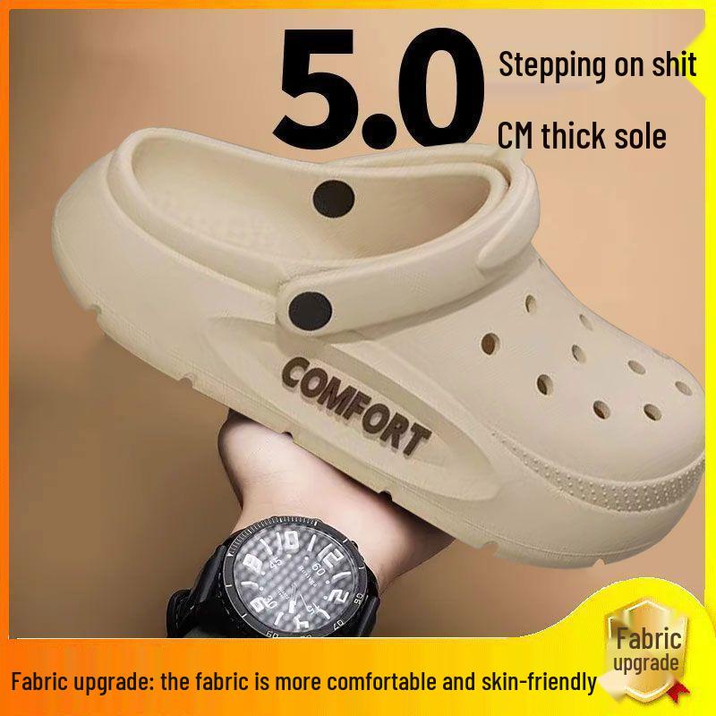 Lightweight Perforated Shoes for Couples, Anti Slip Summer Sandals, Durable for Outdoor Driving for Both Men and Women.