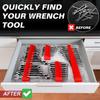 Wrench Pro Upright Storage Organizer 20 Wrenches Magnetic Hexagonal Head Style - Modular Toolbox Holder Made Durable Plastic