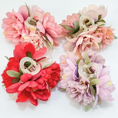 Girls Flower Hair Claw Clips Wedding Headdress For Bridal Bridesmaid Party Flower Hair Claw Clip Women Hiar Accessories
