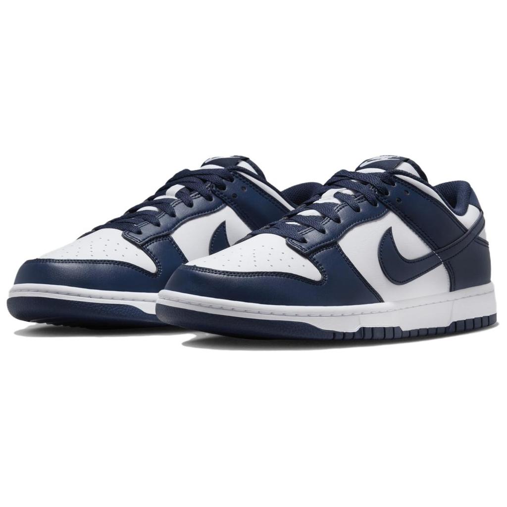 Nike Dunk Low White Midnight Navy Sneakers Skate Shoes HF5441-107