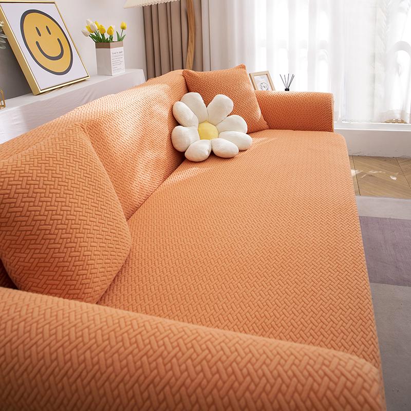 Jacquard Adjustable Elastic Sofa Cover Armchair Protector Corner L Shape Stretch Thick Slipcovers Couch Covers 1/2/3/4/5 Seater