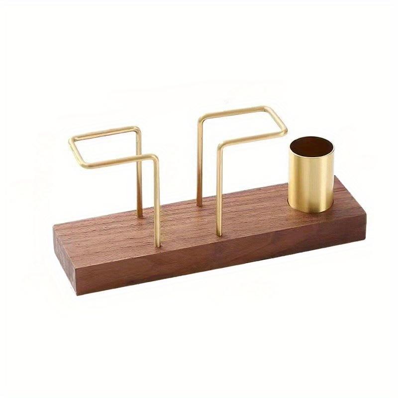 Premium Solid Multifunction Tissue and Napkin Holder Rack with Brass Toothpick Box Vertical Creative Design for Dining Table