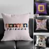 Classic F-Friends Tv Show Pillow Case Home Dorm Chair Back Short Plush Double-Sided Printing Office Nap Time Cushion Cover