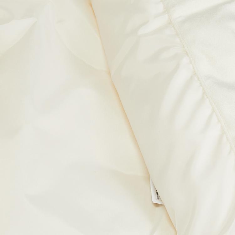 Vans Solid Color Logo Embroidered Stand Collar Zipper Cotton Jacket Women jackets White VN0A7YII3KS