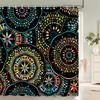 Bohemian style Shower Curtains Waterproof Polyester Fabric Boho Bath Curtains For Bathroom Bathtub Curtain With Hooks