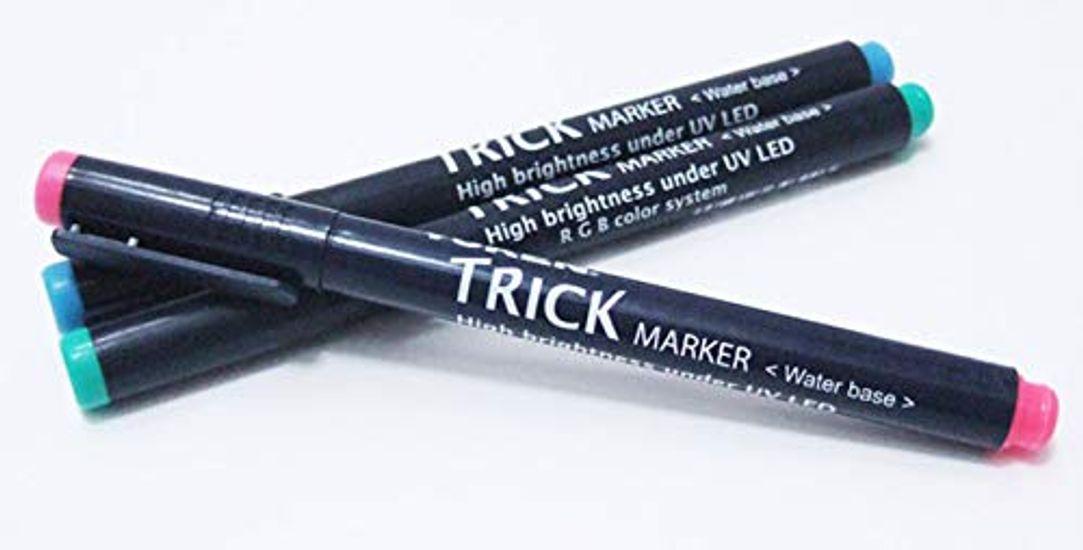 

Black light trick marker set pen with luminous brightness like no PIN code product [Medium character] pen, water-based 3-color Secret other,