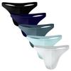 Laipin Satin Sexy Shiny Lingerie Adult Innerwear of Men's T-Back Panties, Briefs, Men's Underwear, (Set 5)