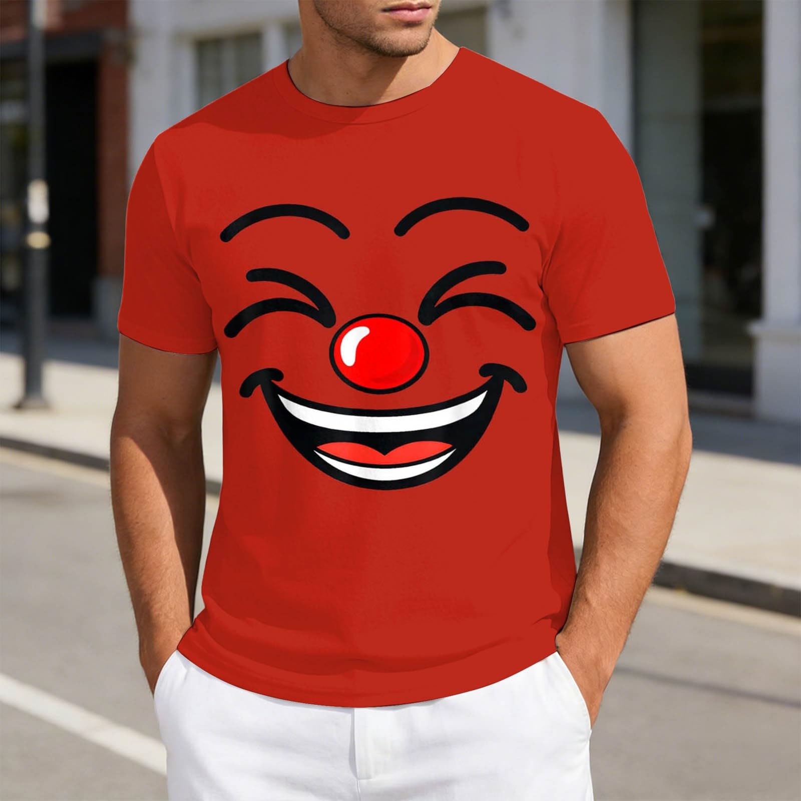 Men s Red Nose Printed Top L чёрный