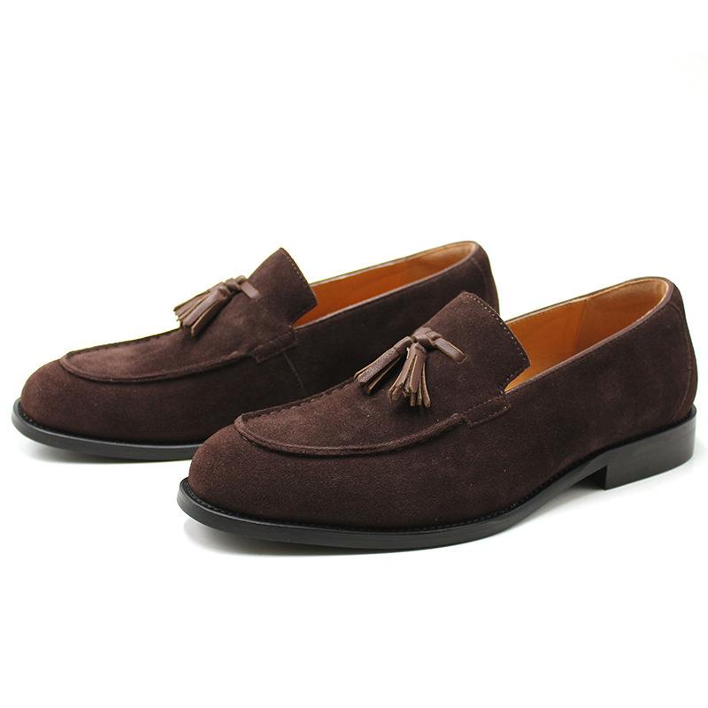 Men's Casual Business Leather Shoes Men Fashion Tassels Wedding Party Loafers Mens Classic Retro British Style Flats