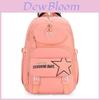 Oxford Cloth School Backpack For Middle School Students Withsimple Solid Color Letter Star Print