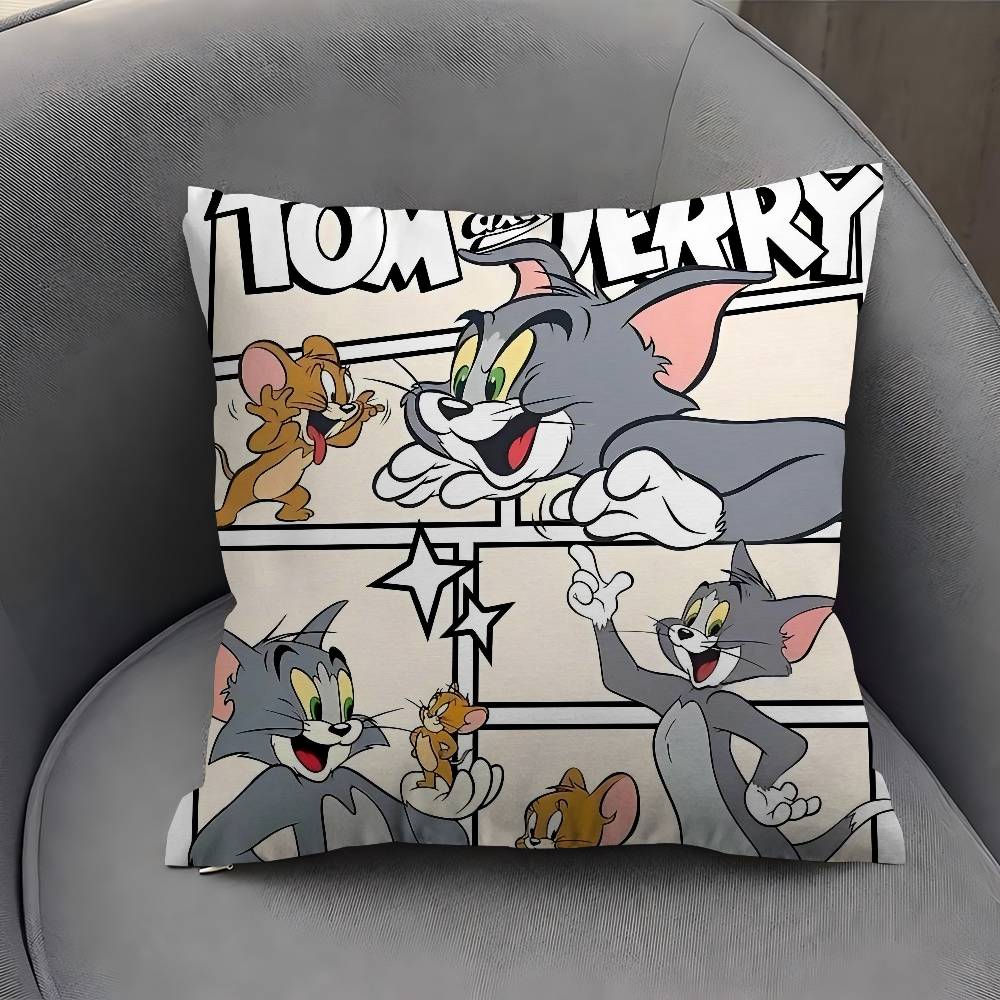 T-Tom And Jerry Personalized Cushion Cover Decorative Pillow Sofa Home Decor Case Pillow Cases