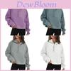 Casual Hooded Zipper Sweater For Women With Thick Polyester Fabric For Fall Winter Wear