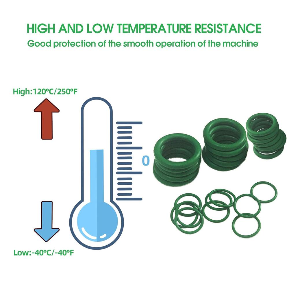 270/225Pcs 18 Sizes Universal Car Air Conditioning O Rings Car Auto Repair Tools Rubber Air Conditioning Refrigerant Ring Set