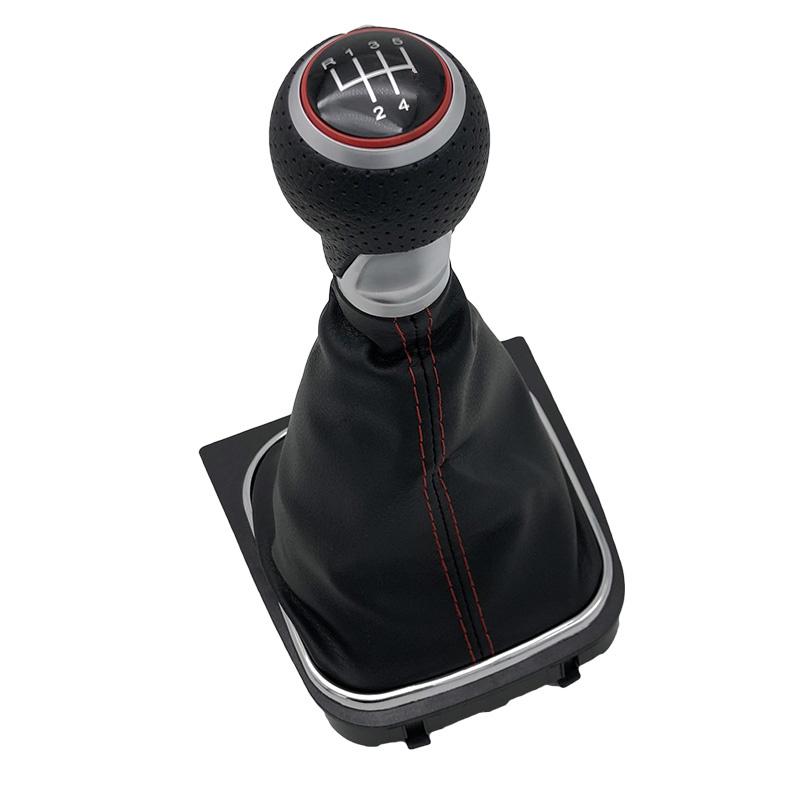 Pommeau de levier de vitesse 5/6 vitesses Soufflet Collier de soufflet Pour VW Golf 6 MK6 R20 Golf 5 A5 MK5 GTI GTD Jetta R32 A6 2004 2005 2007 2008-2014