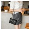 Small Fang Bag for Women PU New Style Small Fragrant Wind Ling Grid Chain Bag Single Shoulder Crossbody Versatile Large Capacity