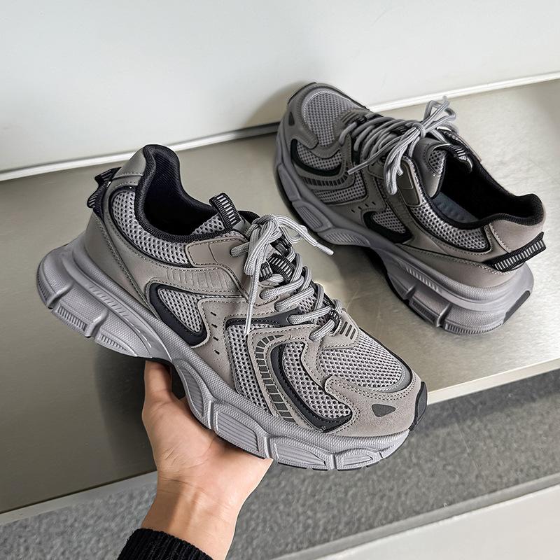 New Men's Casual Sports Shoes Mesh Platform Men's Shoes Trendy Versatile Dad Shoes Men's YH06