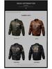 2019 Spring Autumn Slim Fit PU Leather Flight Jacket for Young Men