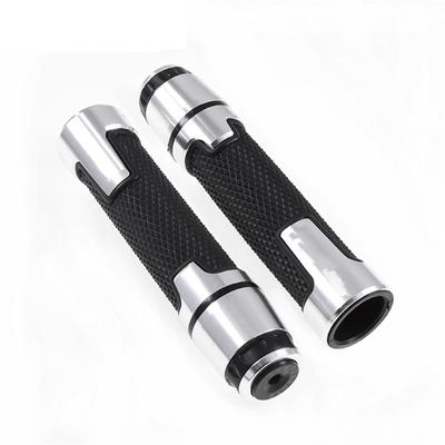 Motorcycle Handle Grip: Yamaha XJR1200 XJR1300 XJR 1200 1300 Motorcycle CNC Handle Grip End Handlebar Grip (Color: Silver)