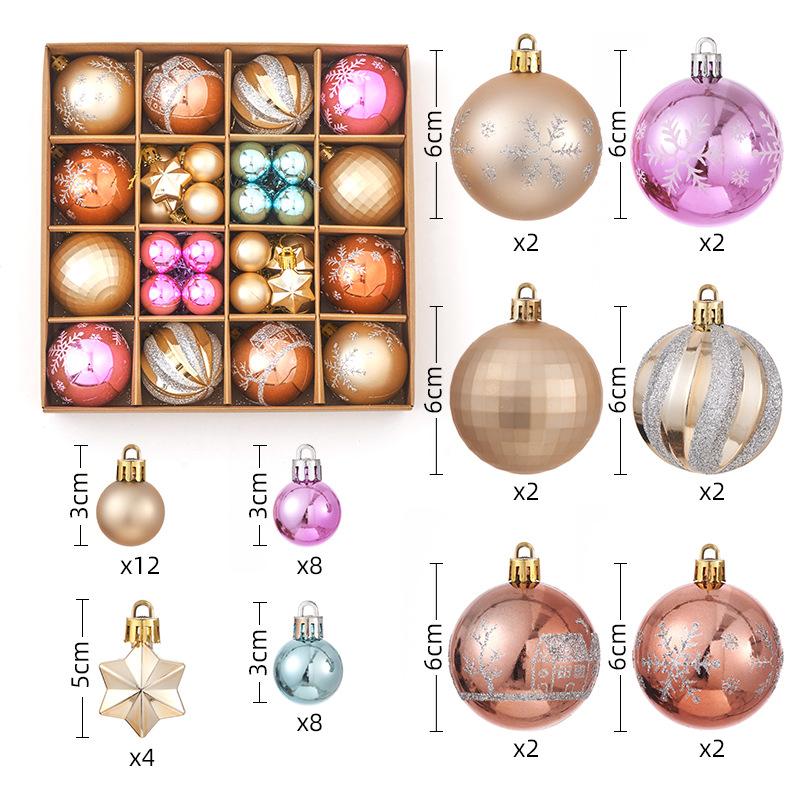 Christmas Decorations 44 Sets Electroplating Painted Balls New Christmas Balls Christmas Tree Pendants Christmas Balls