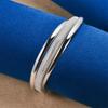 Fashionable 925 Sterling Silver Exquisite Shiny Braided Open Bracelet Women Party Wedding Jewelry Accessories