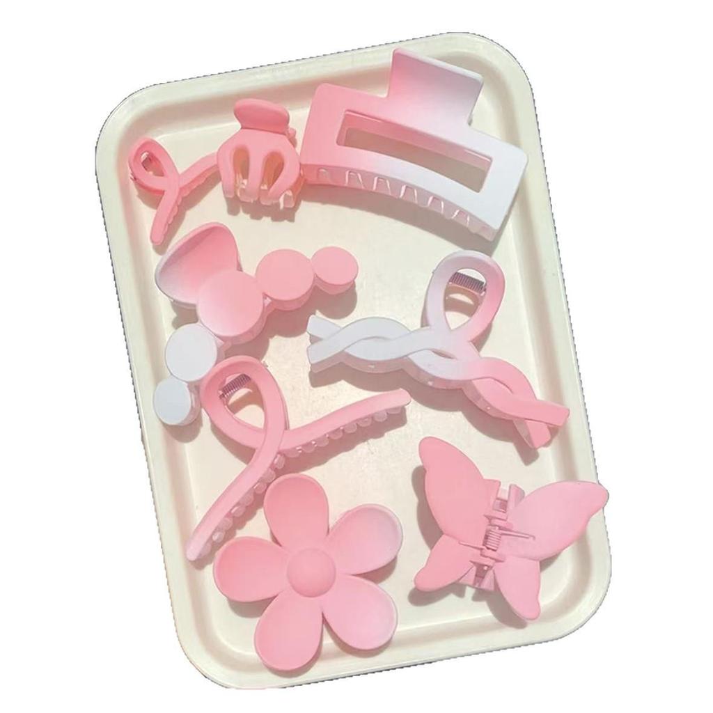 Colorful Claw Clip Set for Women - High-end Back of Head Hair Accessories