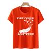 Every Child Matters Casual Printed Round Neck Loose Cotton Short Sleeved Top T-Shirts Unisex